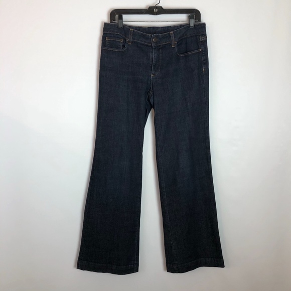 J. Crew Denim - J. Crew women’s dark blue wide leg jeans size 10